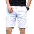 thumbnail image 2 of Pink Season Mid-Rise Elastic Waistband Drawstring Pockets Men Shorts Outdoor Fitness Beach Short Pants, 2 of 8