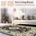 thumbnail image 2 of ODIKA 2'x3' Machine Washable Non-Slip Area Rug, Classic Subtle Geometric Touch High Traffic Rug, Beige, 10837, 2 of 7