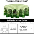thumbnail image 3 of Happy St.Patrick''s Day Tablecloth Gold Green Buffalo Plaid Round Tablecloth 60 Inch Lucky Shamrock Table Cloth for Farmhouse Kitchen Decor Polyester Fabric Clover Table Cover for Party Outdoor, 3 of 5