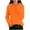 Orange, variant on hotojiny Sweaters for Women Causal Soft Solid Color Hooded Sweater Lightweight Knit Long Sleeve Warm Fall Tops S-XXL