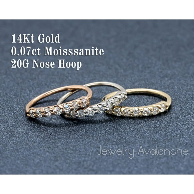 14k gold 2024 nose ring 20g