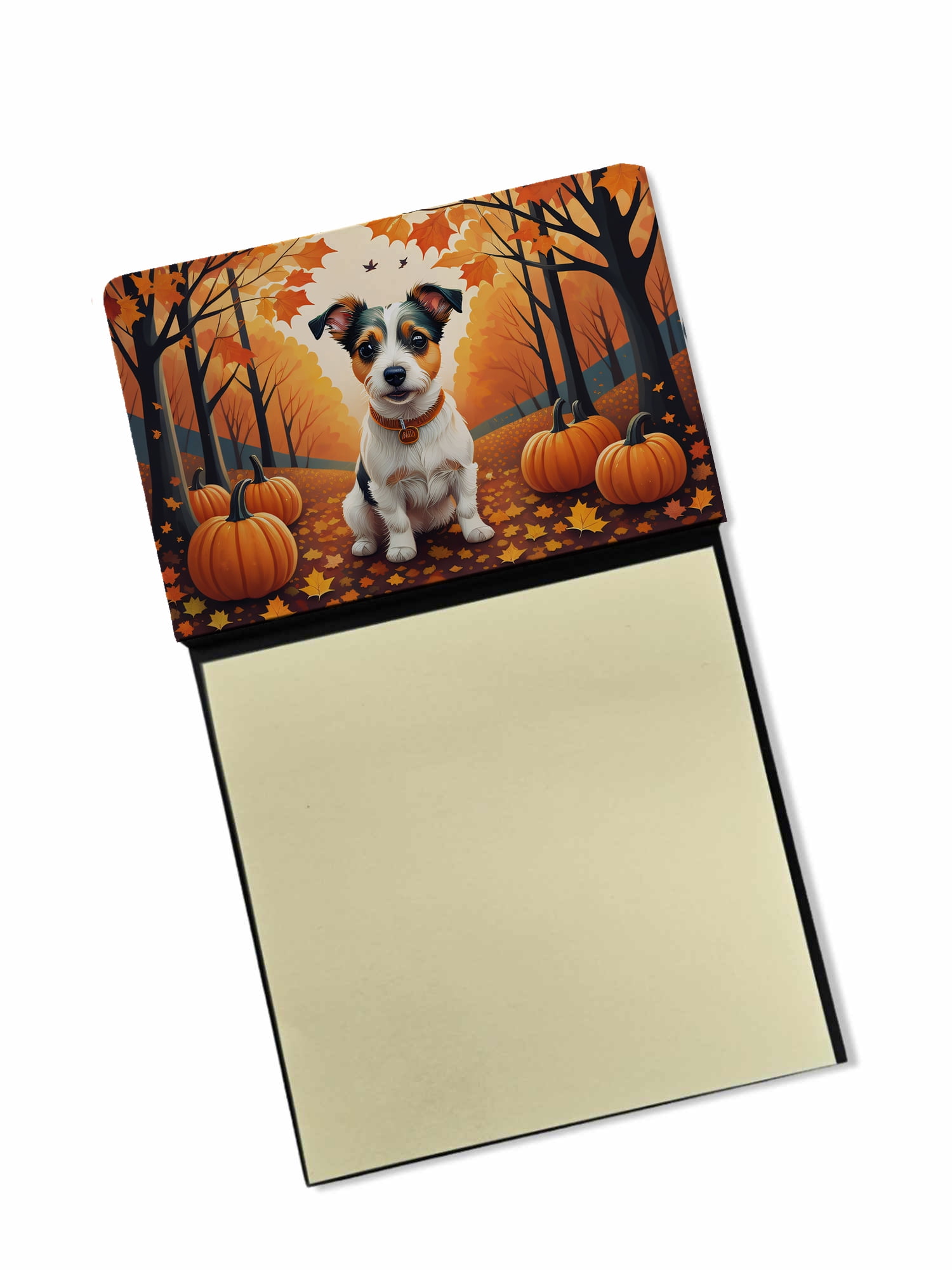Siberian Husky Fall Sticky Note Holder 3.25 in x 5.25 in