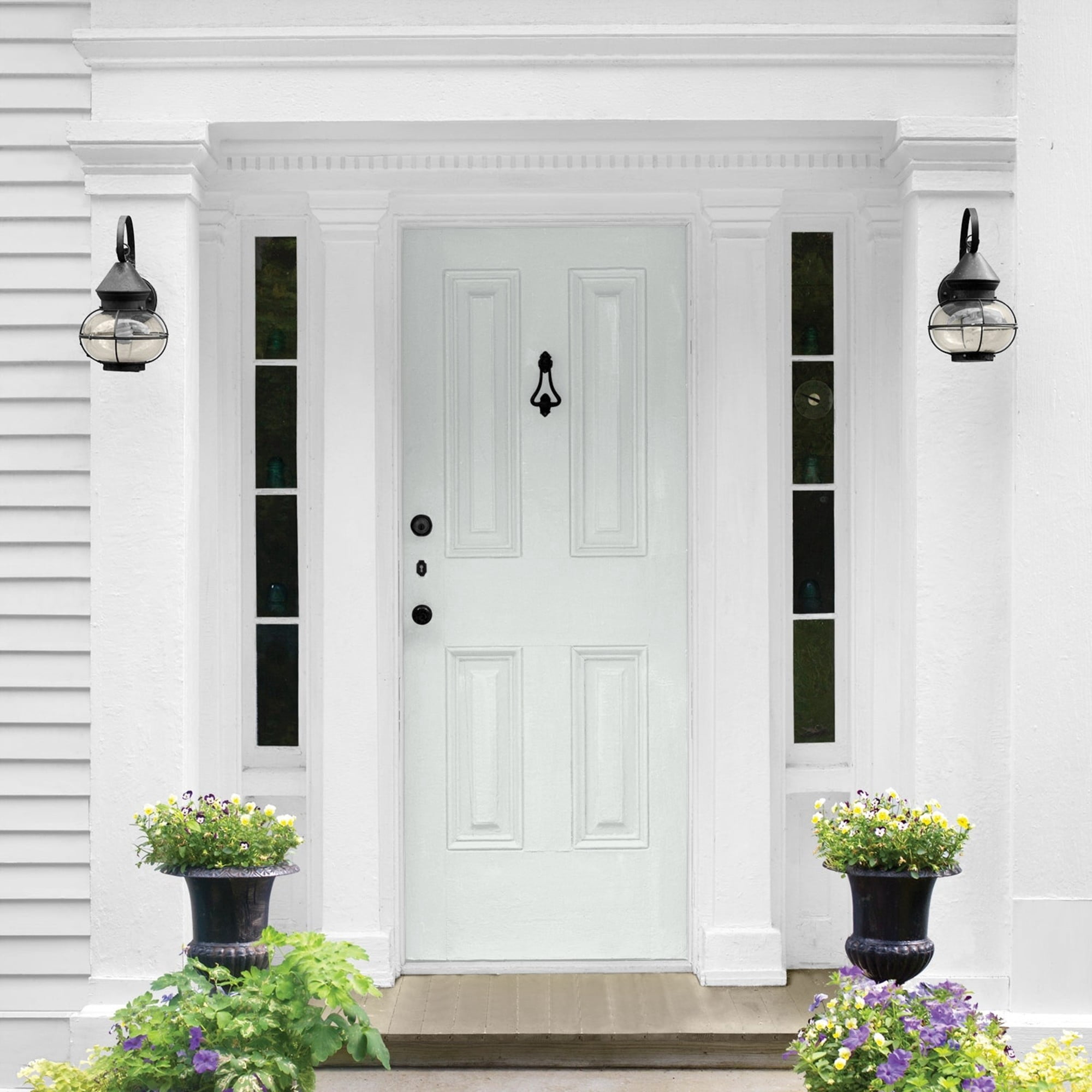 Glidden HEP Icy Bay / Off-White Semi-Gloss Exterior Paint with Primer, 1 Quart