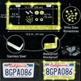 thumbnail image 6 of 27-Piece Yellow Bling Car Accessories Set - Universal Fit Steering Wheel Covers, License Plate Frame, Phone Holder, Car Coasters, 6 of 17