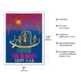 thumbnail image 2 of The Solar Boats - Egypt & U.A.R. (United Arab Republic) - Egyptian Sun God - Vintage Travel Poster c.1961 - Master Art Print (Unframed) 9in x 12in, 2 of 4