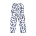 thumbnail image 3 of Lsque Dark Blue Snowflakes Print Men's Pajama Pants, Lounge Pant - Comfortable Home Wear,Elastic Waistband, Stylish Design-X-Large, 3 of 9