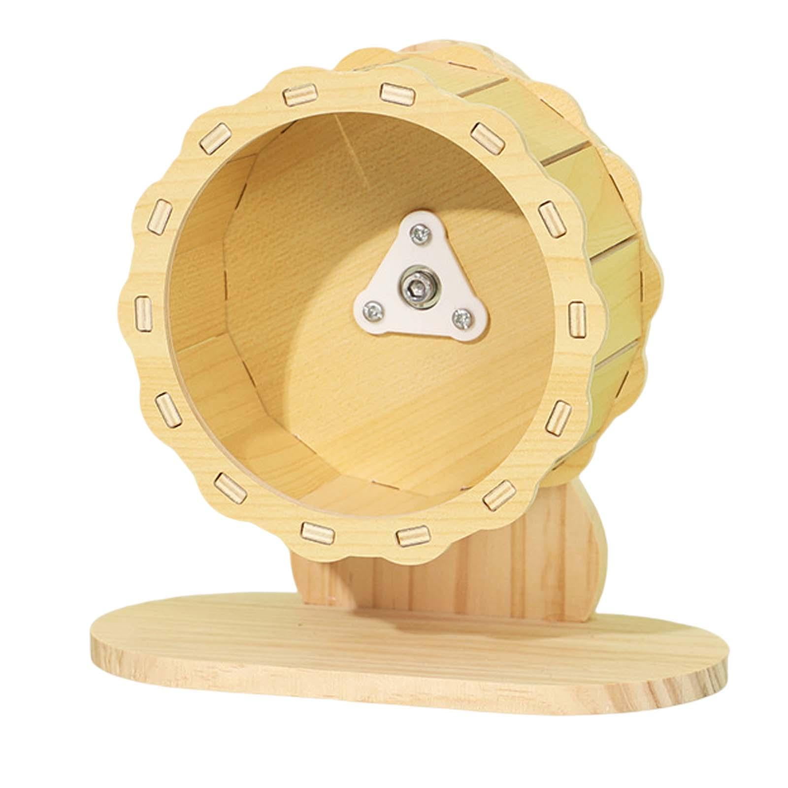 Bvdfgk Exercise Wheel Toy Treadmill Adjustable Fitness Hamster Wooden Running Wheel for Dia15cm 20x10.5x19cm