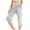 Gray1, variant on tarylea Workout Capri Pants for Women High Rise Tie Bottom Cropped Pants Solid Color Stretch Pants with Pockets Casual Loose Summer Yoga Pants