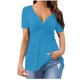 thumbnail image 2 of Fiudx Liquidación de Ahorros de Verano Camiseta de Manga Corta Sexy con Cuello En V Informal para Mujer, 2 of 6