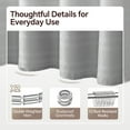 thumbnail image 4 of Seasonwood Waffle Shower Curtain Striped Fabric Gray Shower Curtains for Bathroom with 12 Hooks,84"Wx72"H, 4 of 9