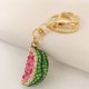 thumbnail image 5 of Llavero de sandía, lindo mini llavero de fruta simulada, colgante de sandía con brillantes diamantes de imitación., 5 of 7