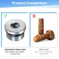 thumbnail image 4 of Uxcell 2-Pack 3/4-16UNF Tapón de ajuste de tubería de cabeza hexagonal interior, tapón de socket de acero inoxidable con anillo de sellado, 4 of 6