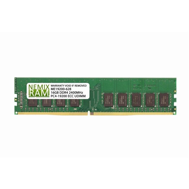 NEMIX RAM 16 Go (1x16 Go) DDR4 2400 MHz PC4-19200 2Rx8 1,2 V CL17 288 Broches ECC UDIMM Compatible avec Dell PowerPoint R330 Mémoire Non Bufferée