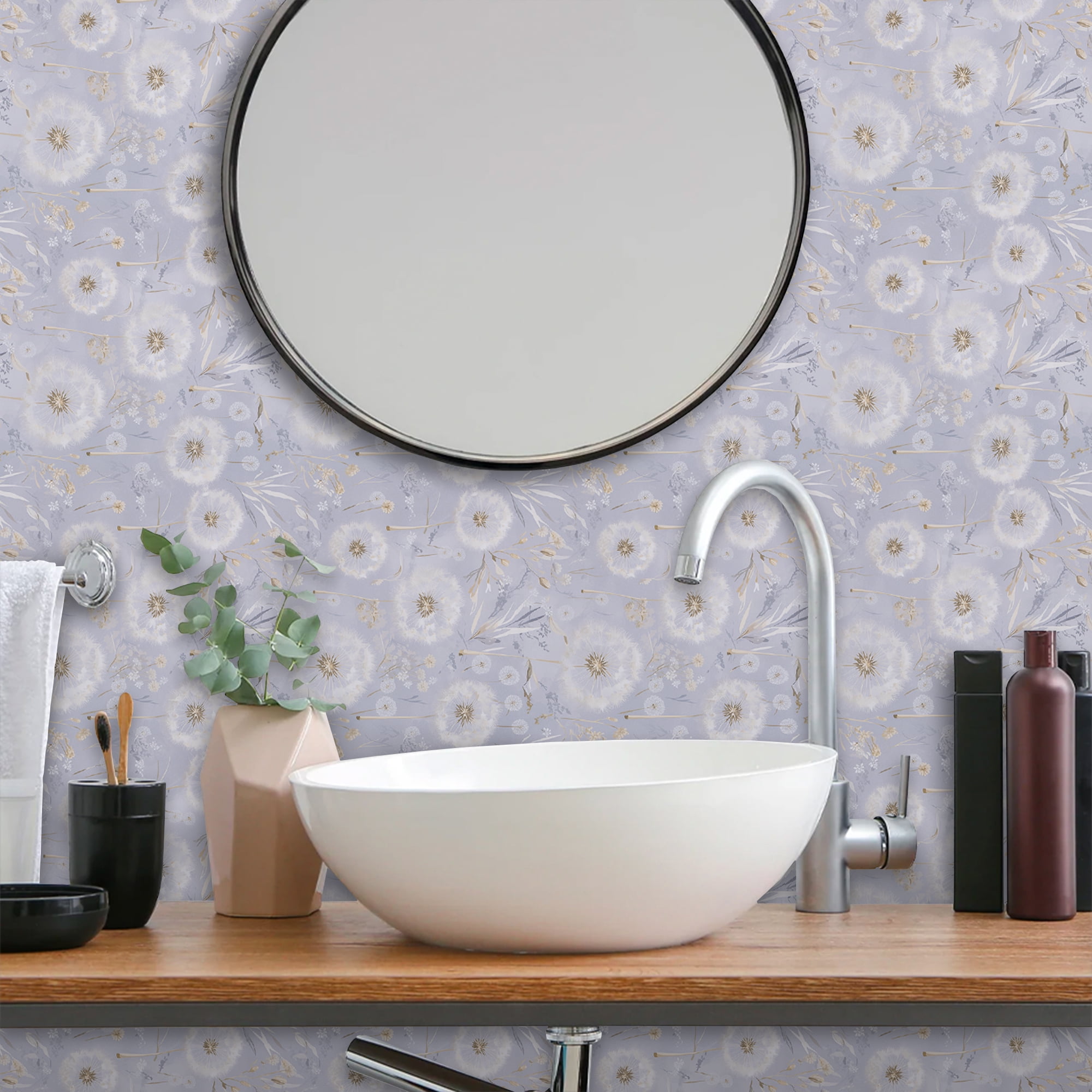 UMIGGEE Floral Wallpaper Peel and Stick Floral Wall Wallpaper Self Adhesive Flower Wallpaper Contact Paper 17.3-in x 118-in Home Decor Wall Covering Old Furniture Renovation