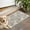 Beige Daisy Pattern, variant on Black White Checker Sunflower Pattern Door Rugs,Washable Non Slip Door Mats Indoor,Decorative Door Mats,Entry Mat Indoor for Entrance,Bedroom,Kitchen,Bathroom,17"x30"