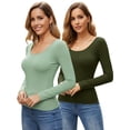 thumbnail image 1 of Set 2 Blusas Mujer Manga Larga Interior Térmico Invierno Dama UNITALLA, 1 of 9
