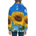 thumbnail image 6 of Pofeuu Blue Sky Sunflower Print Teenage Zipper Hoodie Sweatshirts Hooded Casual Jackets With Pocket For Boys Girls-Medium, 6 of 6