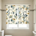 thumbnail image 6 of Beautynvta 2 Pack Floral Kitchen Curtains, Rod Pocket Light Filtering Short Window Drapes, Green Leaf Flower Printed Curtain Panels for Kitchen Bathroom Farmhouse Decor, 6 of 7