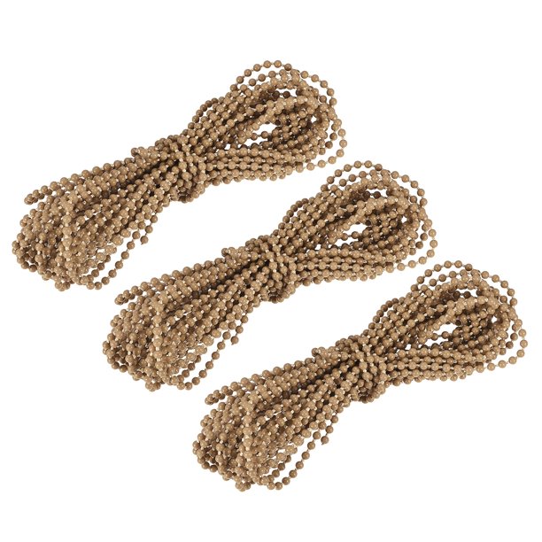 Persianas Cuenta Cadena Cordón, 10 Yardas 3uds Romana Vertical Rodillo Sombras para Ventana Cortina Persiana Repuesto Parte, Marrón