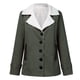thumbnail image 5 of Chaqueta de solapa con botones de felpa compuesta cálida de invierno de talla grande para mujer, prendas de vestir, abrigo Pompotops qwe17773, 5 of 6