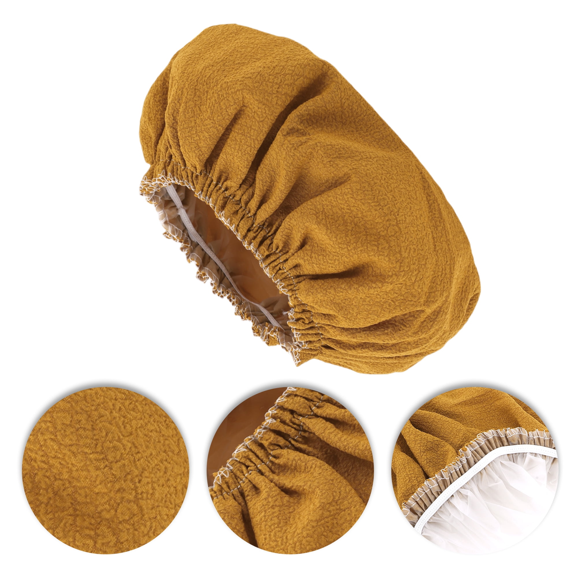 Unique Bargains Women's Lightweight Bath Caps 1 Pc Yellow