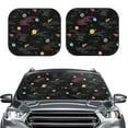 thumbnail image 2 of Disketp 2 Piece Galaxy Pattern Windshield Sunshades,Folding Windshield Sun Shade For Car Suv Trucks Sedan,Blocks Uv Rays Sun Visor Protector-Large, 2 of 7