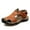 Brown, variant on asdoklhq Men's Sandals Hiking Open Toe,Outdoor Men's Leather Non-slip Anti-kick and Anti-collision Beach Sandals