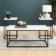 thumbnail image 2 of Walker Edison 3 Piece Urban Versatile Faux Marble Occasional Table Set, White, 2 of 10