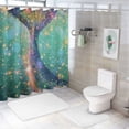 thumbnail image 7 of BCIIG Mermaid Tail Stars Sky Chic Modern Bathroom Decor Shower Curtain with Hooks 100% Polyester Fiber Washable 36"x72, 7 of 7