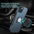 thumbnail image 3 of SOATUTO For iPhone 13 Mini 5.4 inch Case with 360 Rotating Metal Ring Kickstand Carbon Fiber Trim & Rubber Bumper Shockproof Protective Compatible With Apple iPhone 13 Mini 5.4 inch 2021 - Navy, 3 of 7