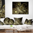 thumbnail image 4 of Designart Symmetrical Gold Fractal Flower - Floral Throw Pillow - 12x20, 4 of 5