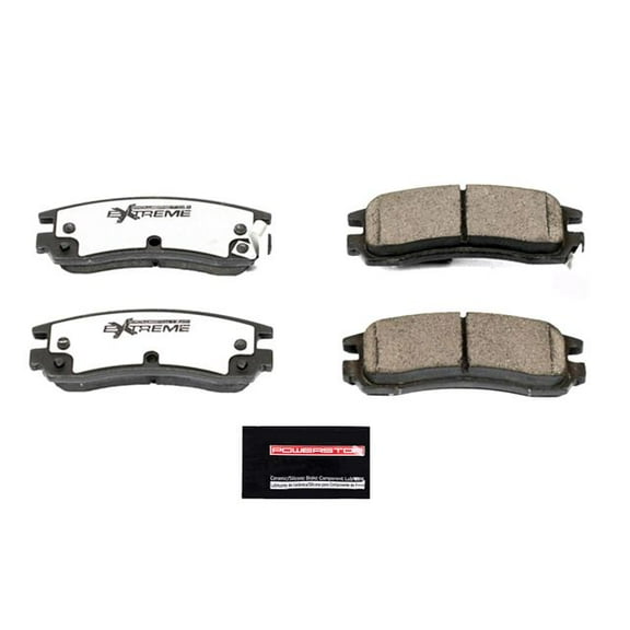 Power Stop Z26-698 Z26 Street Warrior Carbon Fiber-Ceramic Brake Pad -Rear