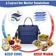 thumbnail image 4 of Shiyou-Sacs à Lunch pour Femmes - Boîte à Lunch Femme Réutilisables Sac Adulte pour le Travail, Bleu, 4 of 4