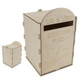 thumbnail image 3 of Exquisite Handcrafted Wooden Wedding Mailbox With Lock Key, Vintage Postal Style, Durable Plywood Construction, 3 of 8