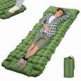 thumbnail image 1 of Foldable Self-Inflating Camping Mattress, 10cm Thick Ultralight Self-Inflating Mattress for 1 Person with Foot Pump and Pillow Great Gift, 1 of 6
