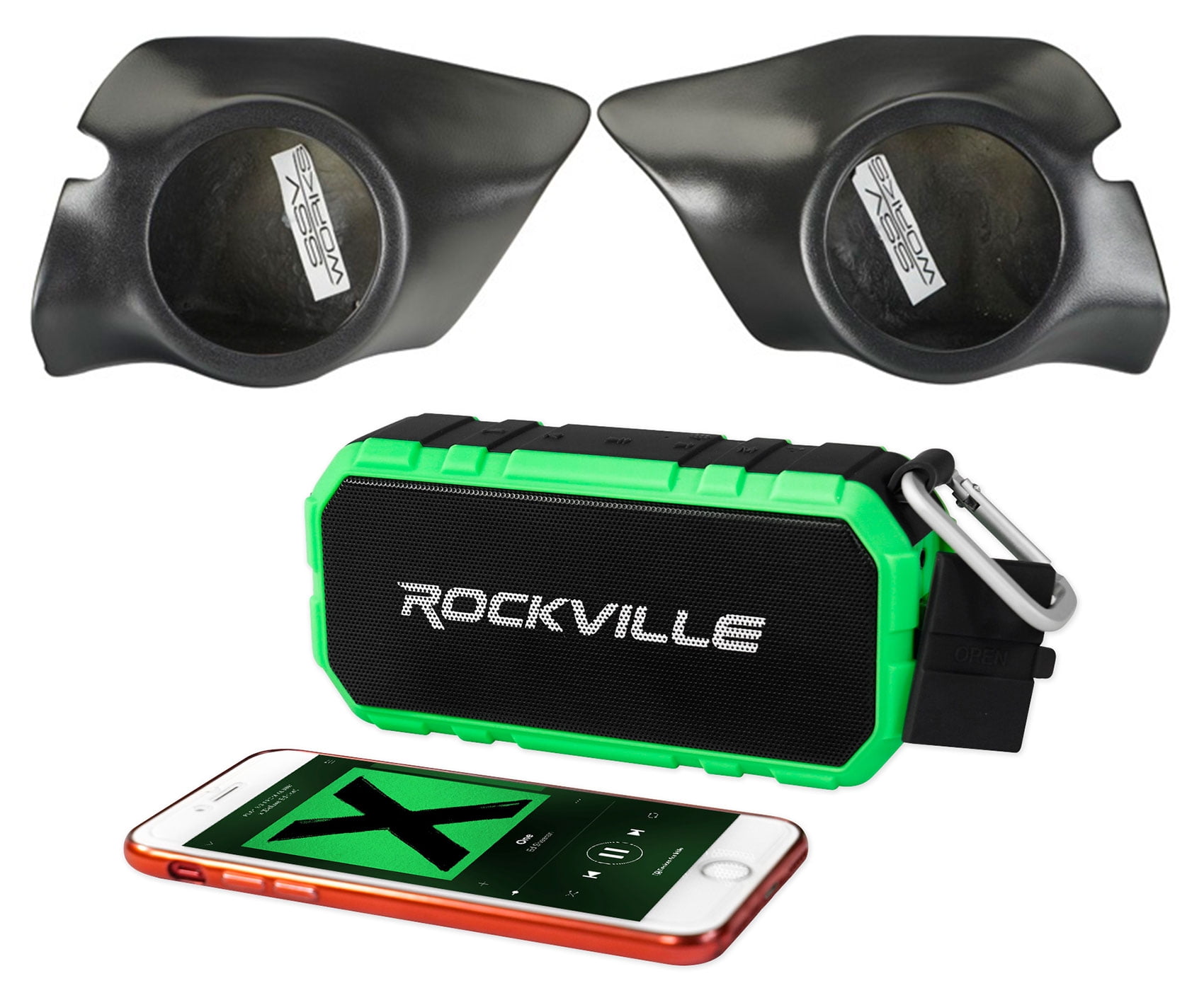 Kick Panel Speaker Pods+Bluetooth Speaker for 1417 Polaris RZR 1000