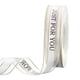thumbnail image 1 of Uxcell 1 Inch x 46 Yard Organza Chiffon Ribbon, Golden Edge JUST FOR YOU Gift Wrapping Ribbon, White, 1 of 5