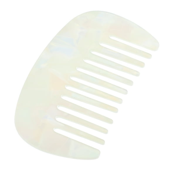Peine para el cabello Unique Bargains dientes anchos antiestático tamaño de bolsillo blanco