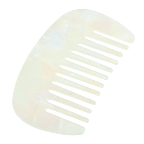 Unique Bargains Hair Comb Wide Tooth Anti-Static Pocket Size for Thick Curly Hair White