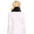 thumbnail image 2 of Sakkas Malen Long Rectangle Faux Fur Warm Soft Furry Wrap Around Loophole Scarf - Black - OS, 2 of 5