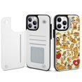 thumbnail image 1 of Funda tipo cartera Garfield para iPhone 14 Pro Max con tarjetero, tapa trasera tipo folio de piel sintética con función atril, ranuras para tarjetas, cierre magnético doble, antigolpes., 1 of 5