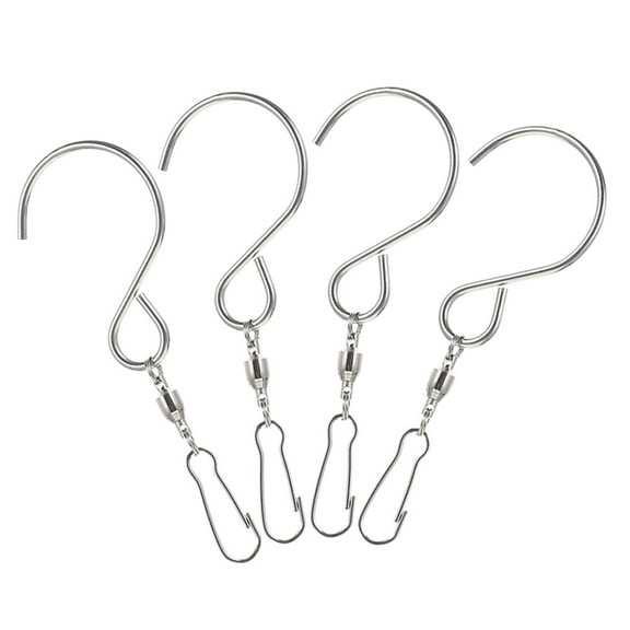 HAKIDZEL Swivel S Hooks Silver 4Pcs 3.15X1.18X0.16In