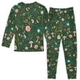 thumbnail image 2 of FORMRS Toddler Unisex Long Sleeve Top and Pants Pajama Set 2-Piece Sleepwear, Sizes 18M-8Y, Green Forest Pattern, 2 of 6