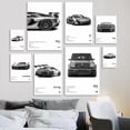 thumbnail image 2 of Póster de coche deportivo de lujo francés en blanco y negro pop, arte de pared 911 GT3 RS Turbo HD, impresión al óleo sobre lienzo, decoración para garaje y sala de estar, 2 of 5