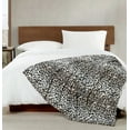 thumbnail image 4 of Home Soft Things Animal Print Flannel Fleece Blanket - Black White Leopard - Queen (90" x 90"), 4 of 11