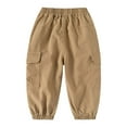 thumbnail image 5 of JFHHQ Big Boys Sweatpants Boys School Joggers Boys Solid Color Cargo Pants With Casual Print Designs Comfortable Trousers For Toddlers And Big Kids Durable Playwear Khaki 8-9 Years, 5 of 7