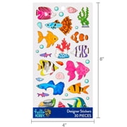 Hello Hobby Multicolor Fish Designer Stickers, 30 Count