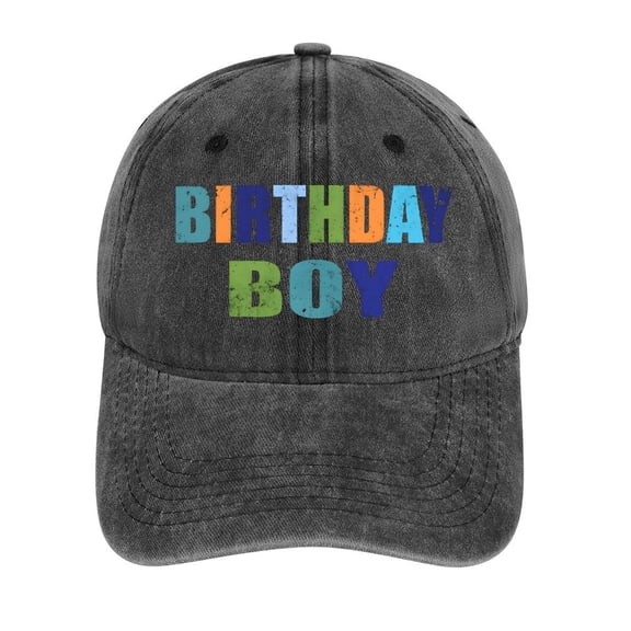 Birthday Boy Charcoal Baseball Cap for Men Women, Adjustable Snapback Hats Cotton Hat