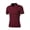 Wine, variant on WREESH Men's Fashion Stand Collar T-Shirt Solid Color Short Sleeve Turn-Down Neckline Pullover Tops Black