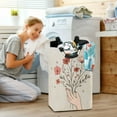 thumbnail image 5 of Yayeee Freestanding Laundry Hamper with Handle Collapsible Large Storage Basket for Clothes, Red Flower, 5 of 7